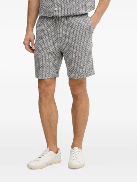 Mos Mosh MMGFloyd Basso geometric-pattern elasticated-waist shorts
