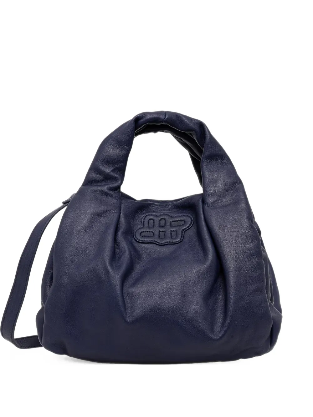 MUNTHE Lix logo-patch calf leather tote bag