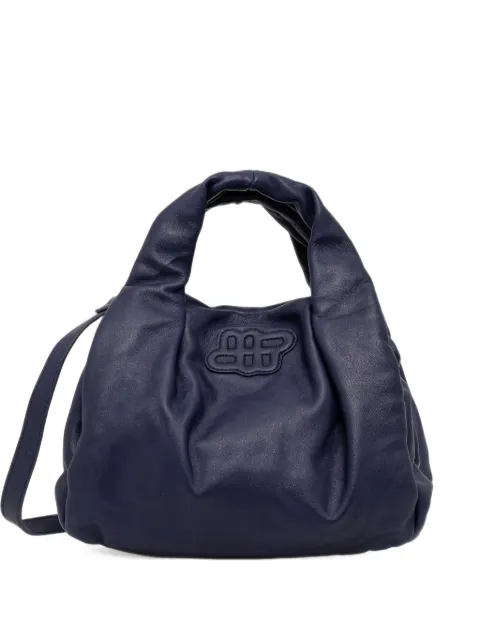 MUNTHE Lix logo-patch calf leather tote bag