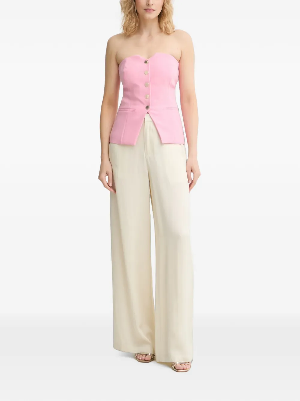 Morgan Strapless top Roze