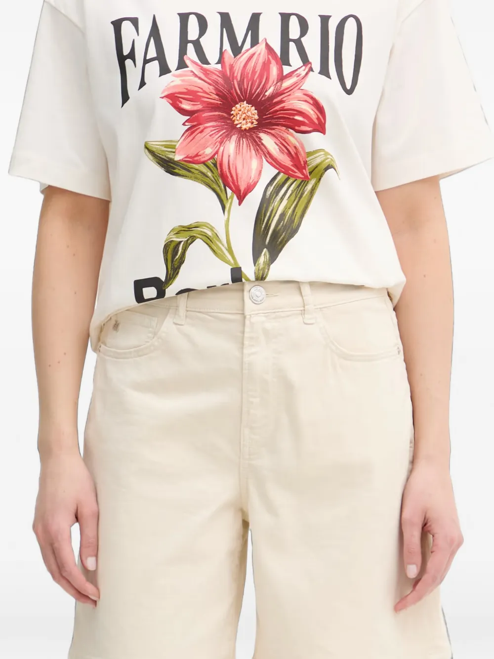 Mos Mosh MMBati high-waist denim shorts Wit