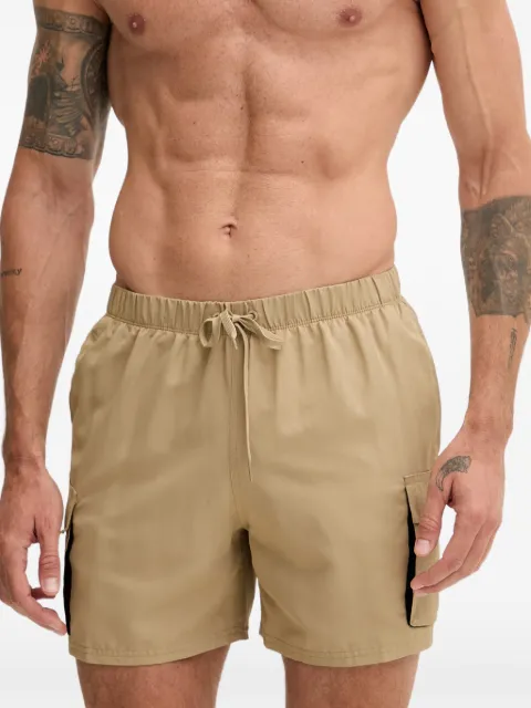Nike logo-embroidered cargo-pocket swim shorts