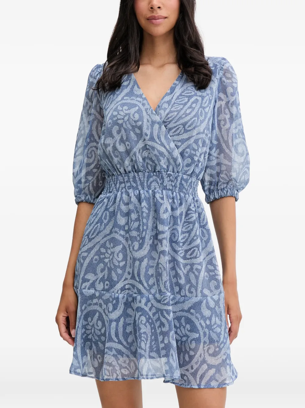Morgan paisley-print wrap-style dress
