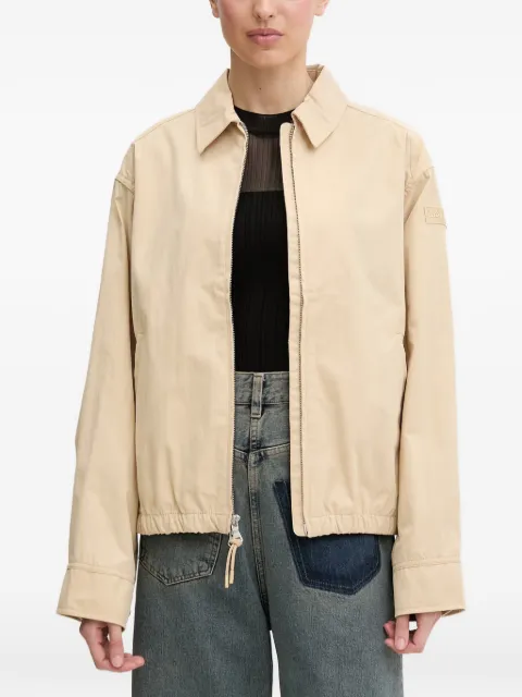 Napapijri logo-patch zip-up jacket