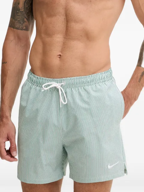 Nike seersucker-stripe swim shorts