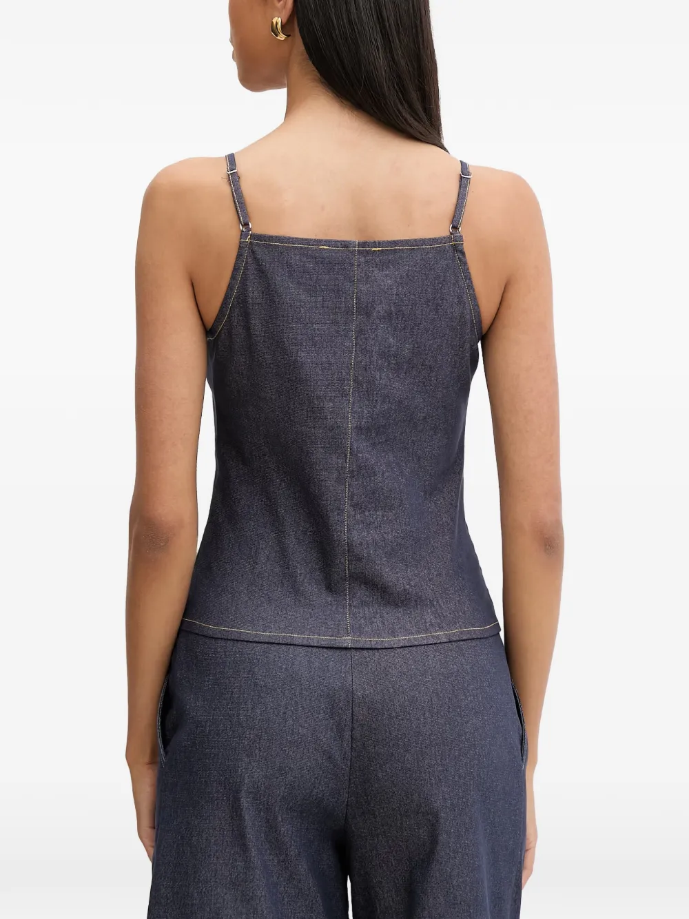 Morgan Denim top met knopen Blauw