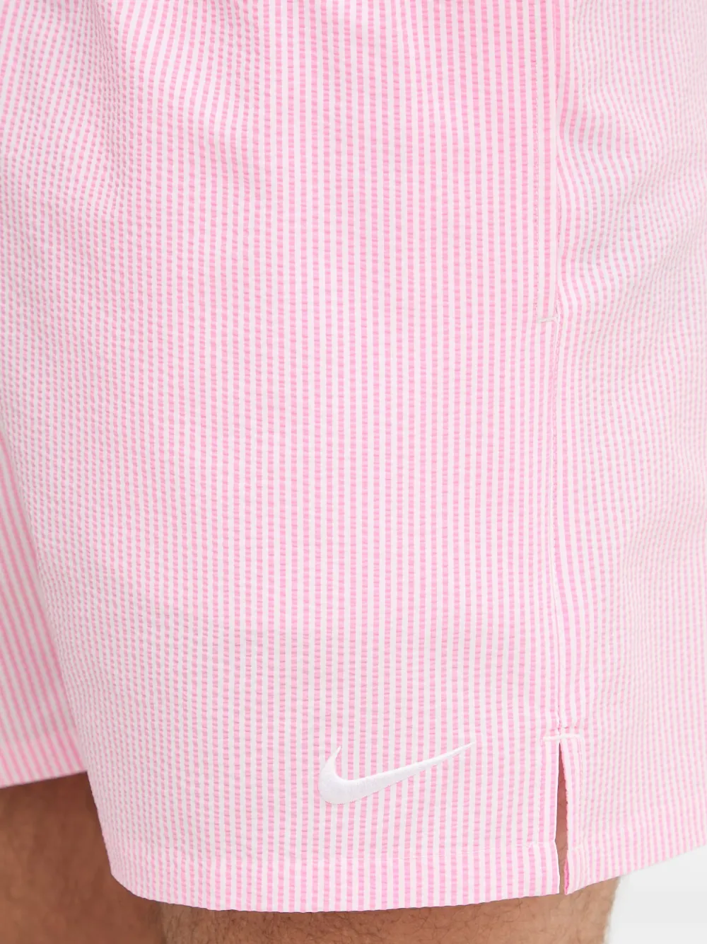 Nike Seersucker geruite zwembroek Roze