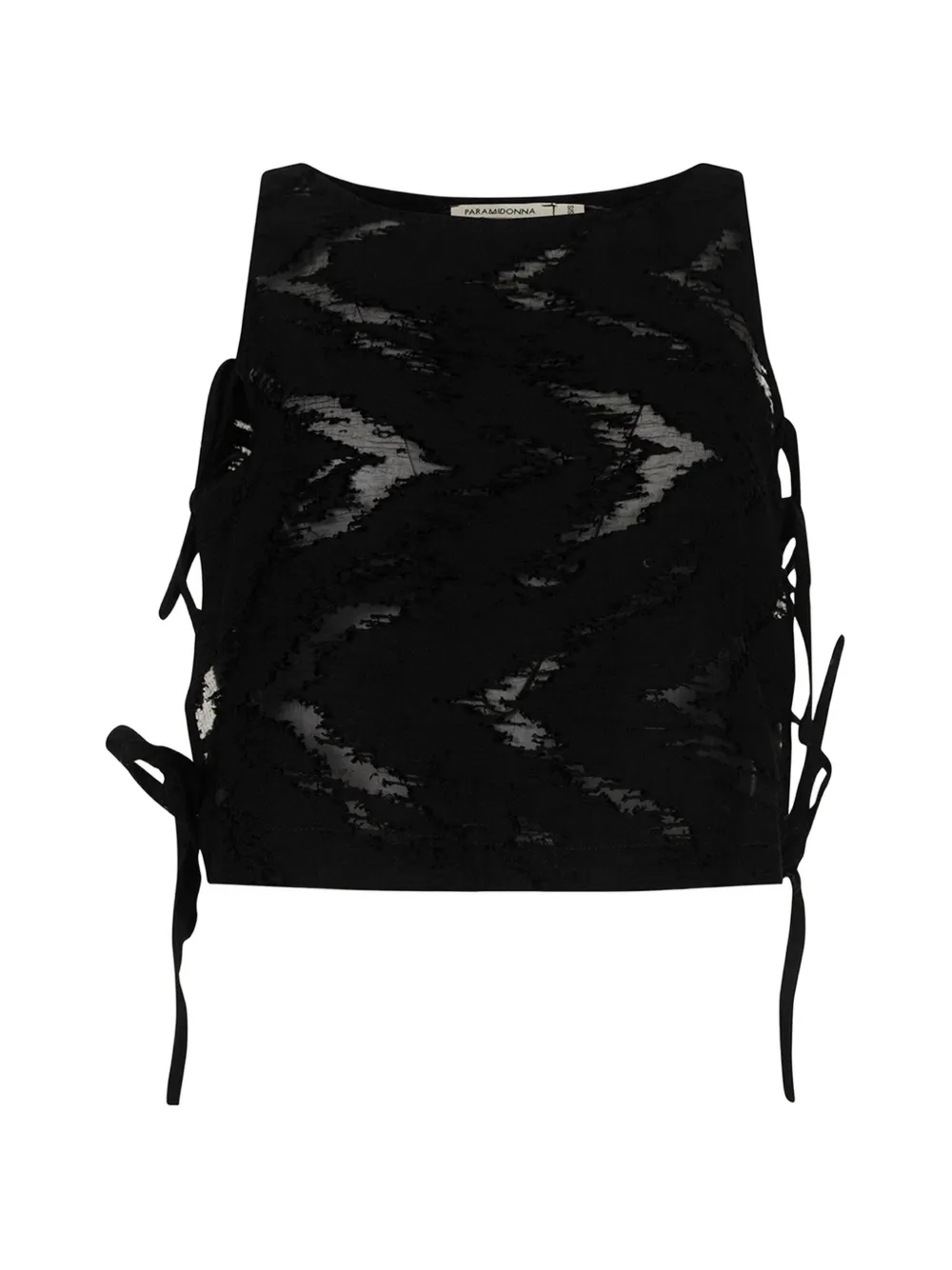 PARAMIDONNA Margaret side-tie top - Schwarz