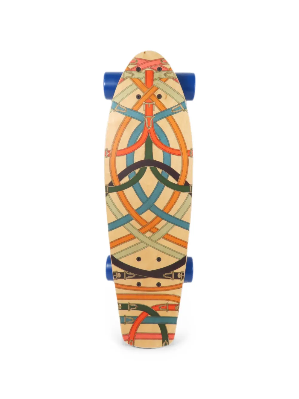 Pre-owned Hermes Belt-print Skateboard In Neutral