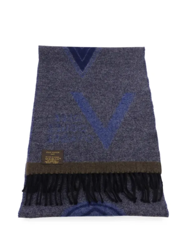 Louis Vuitton Pre-owned LV Sticker Scarf in Blue