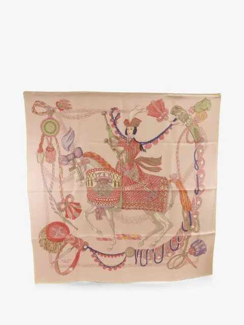 Hermès Pre-Owned mascada de seda con estampado ecuestre