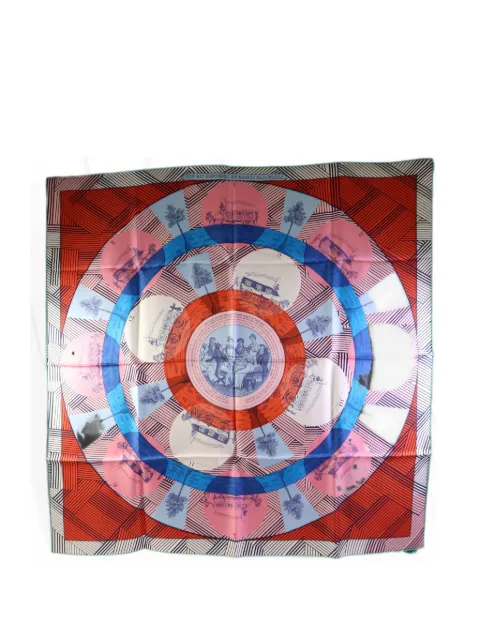Hermès Pre-Owned Jeu des Omnibus et Dames Blanches scarf