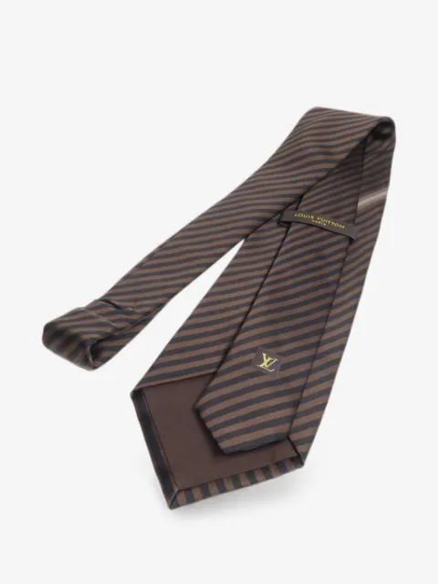 Louis Vuitton Pre-Owned striped silk tie
