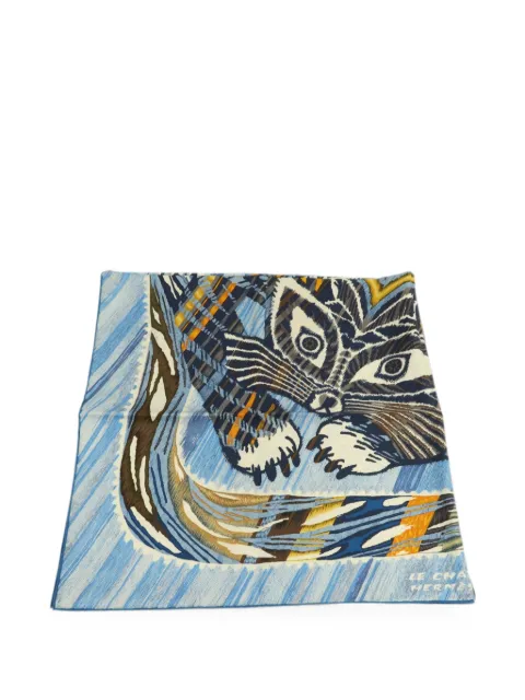 Hermès Pre-Owned cat-print scarf