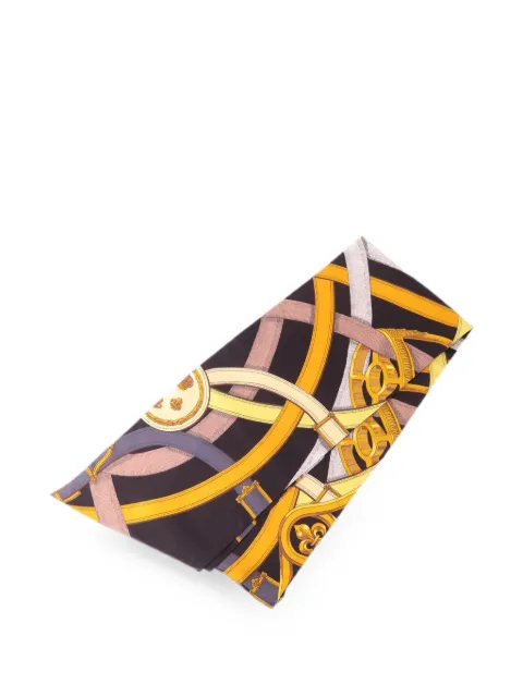 Hermès Pre-Owned fular de seda con estampado gráfico