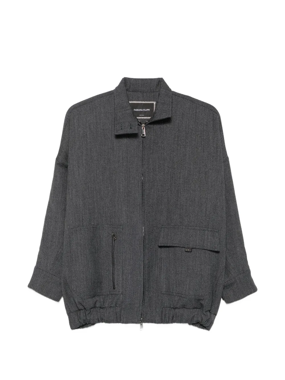 Fabiana Filippi zip-up high-neck coat - Blu