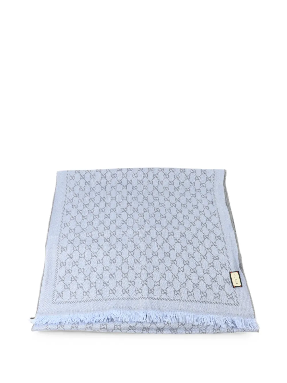 Gucci Pre-Owned GG monogram wool scarf - Blu