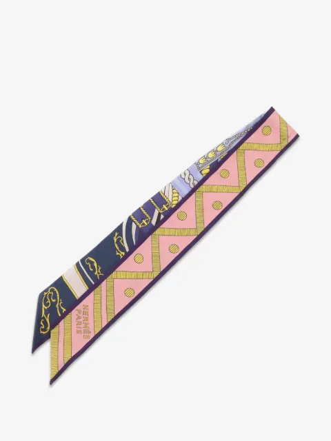 Hermès Pre-Owned Twilly sjaal met grafische print