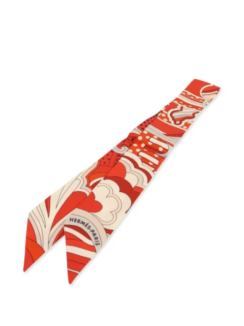Hermès Pre-Owned Twilly printed scarf