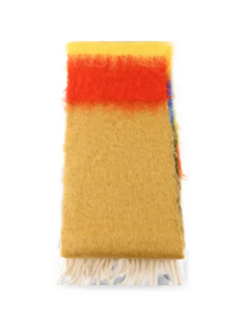 Loewe Pre-Owned Anagram-patch fringed scarf