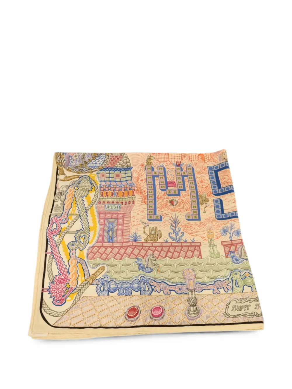 Hermès Pre-Owned Super Quest silk scarf - Toni neutri