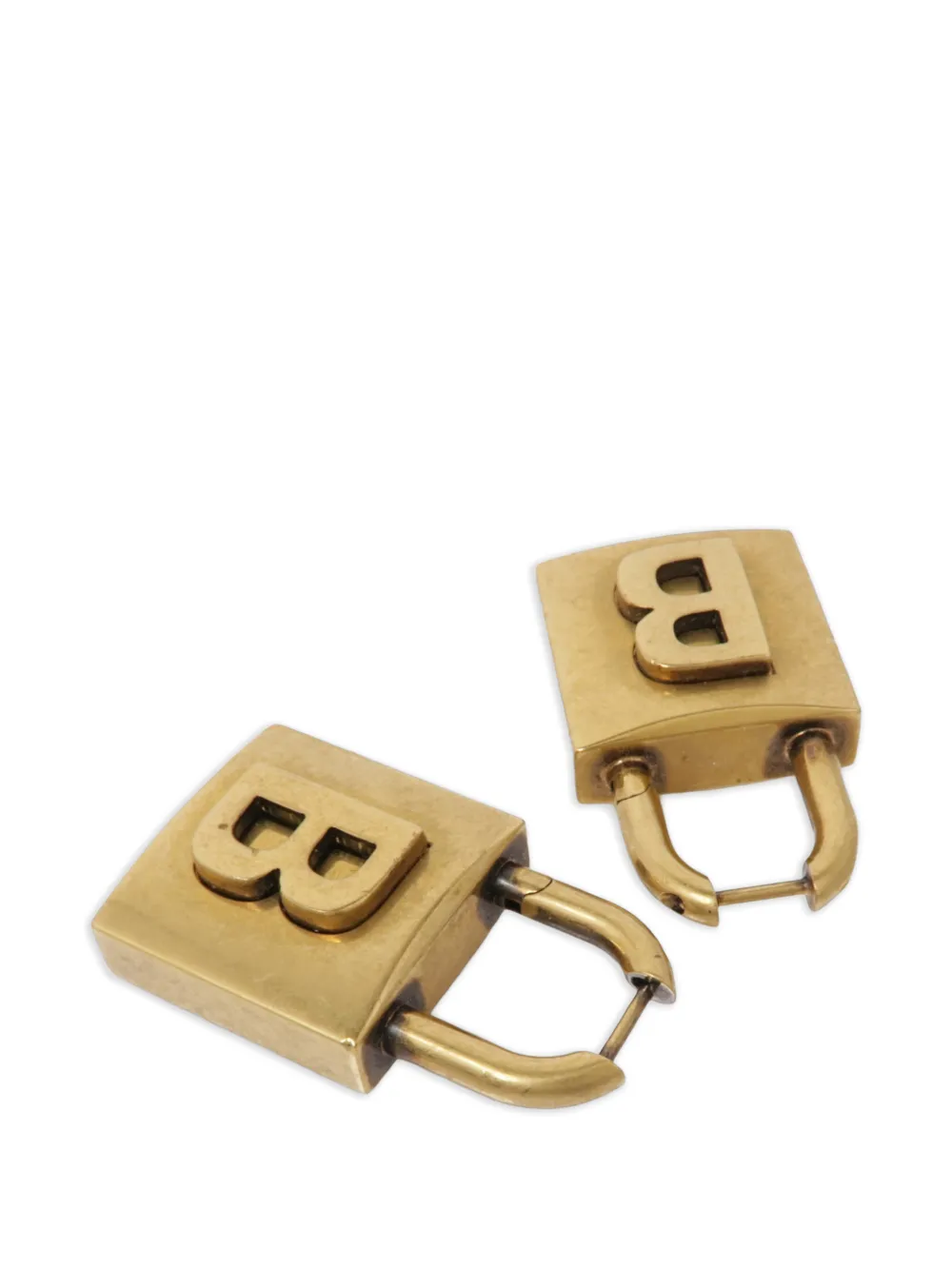 Balenciaga Pre-Owned Ohrringe mit B-Logo - Gold