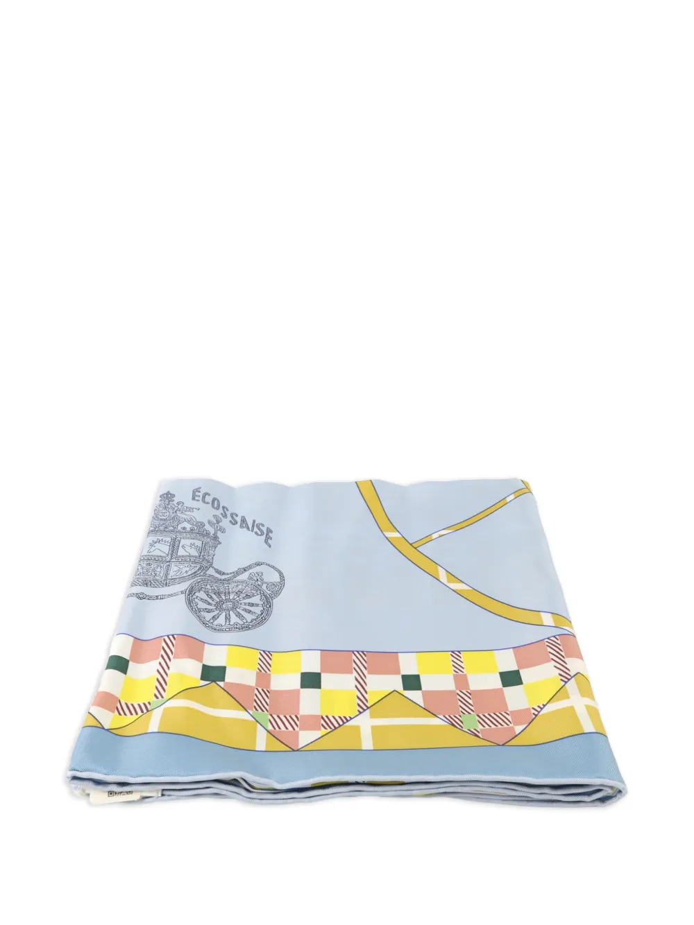 Hermès Pre-Owned Balade Écossaise silk scarf - Blu