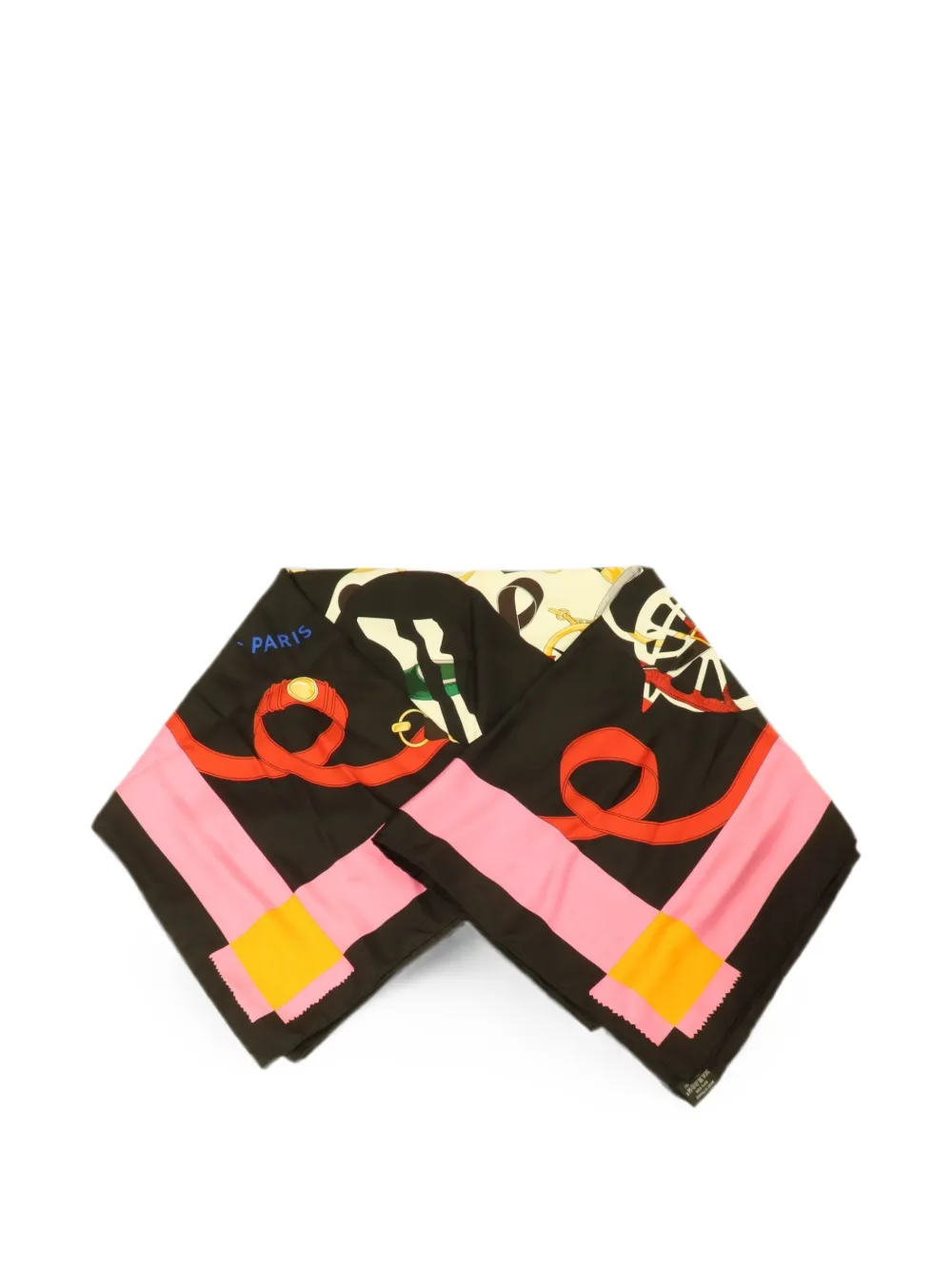 Hermès Pre-Owned Tout en Carré silk scarf - Nero