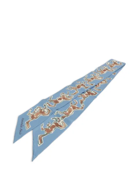 Hermès Pre-Owned Schal mit Twilly Horse-Print