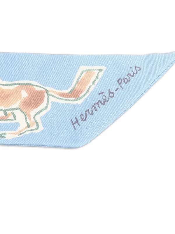 Hermès Pre-Owned Twilly プリント スカーフ | ブルー | FARFETCH JP