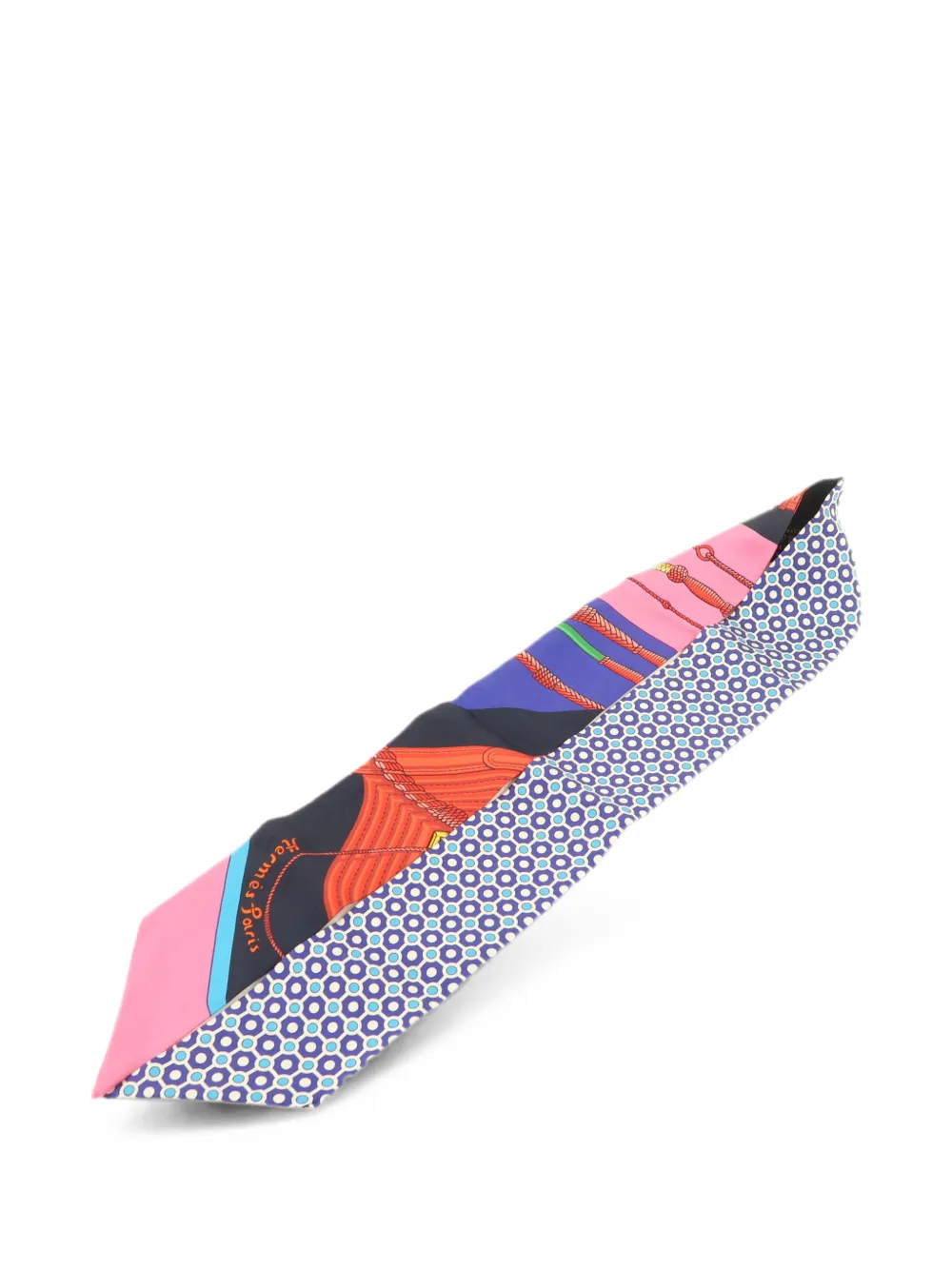 Hermès Pre-Owned geometric-print silk scarf - Viola