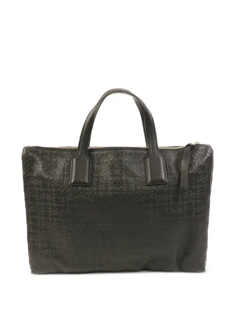 Loewe Pre-Owned Anagram embossed caflskin tote bag