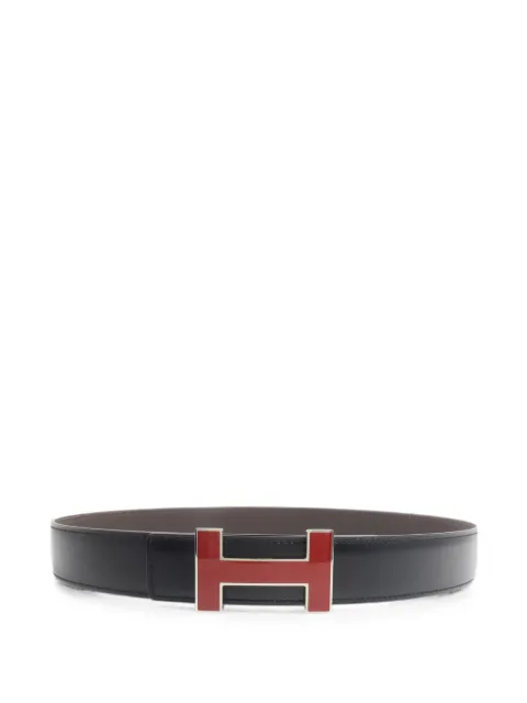 Hermès Pre-Owned H box leather buckle belt