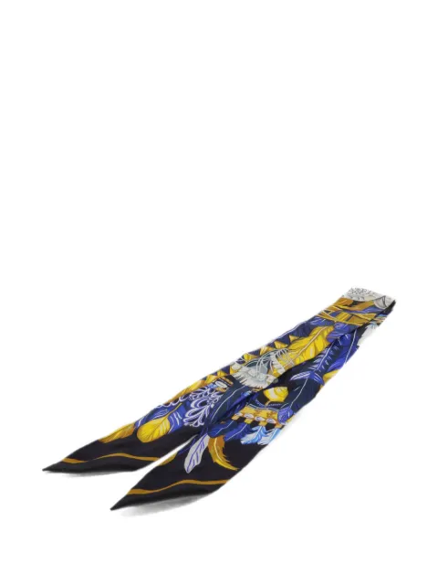 Hermès Pre-Owned Danse Pacifique Twilly feather-print scarf