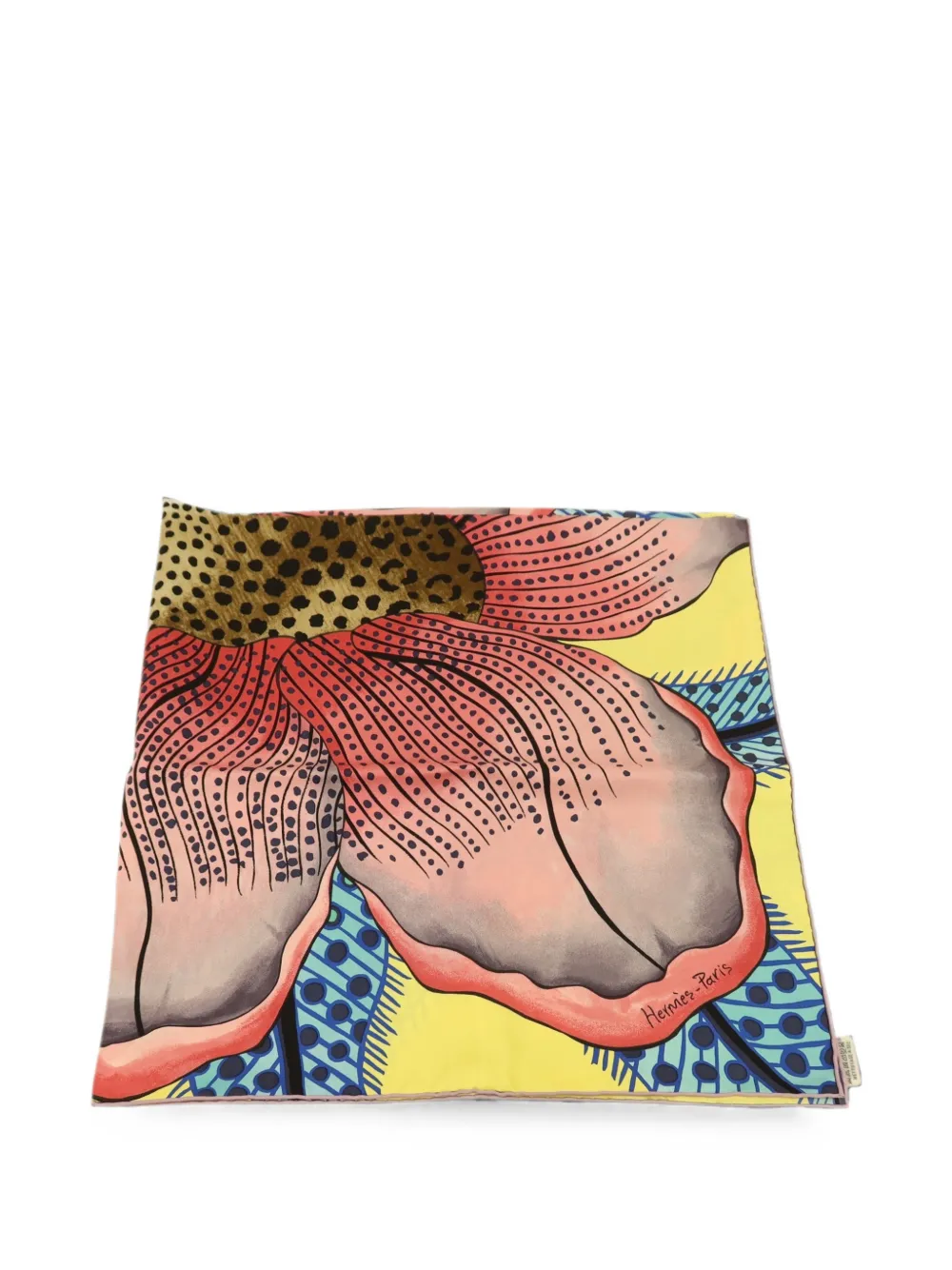 Hermès Pre-Owned Baobab Cat silk scarf - Giallo