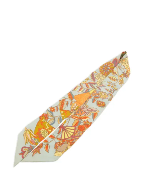 Hermès Pre-Owned Twilly floral-print scarf