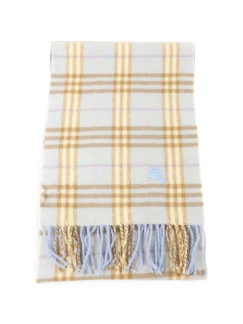 Burberry Pre-Owned 체크 패턴 프린지 스카프