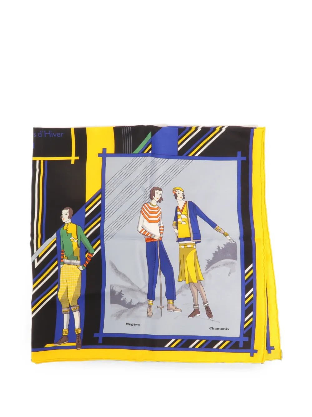 Hermès Pre-Owned Aux Sports D'Hiver scarf - Nero