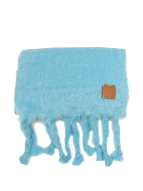 Loewe Pre-Owned Anagram patch tasselled scarf
