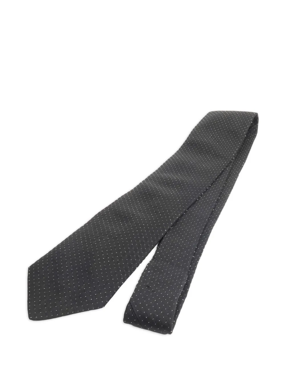 Hermès Pre-Owned polka-dot silk tie - Nero