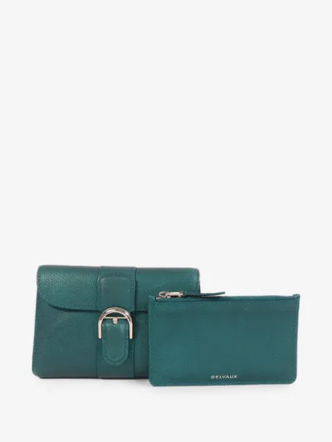 Delvaux Vintage cartera de piel con hebilla