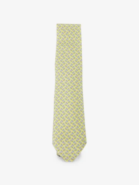 Hermès Pre-Owned corbata de seda con animal print