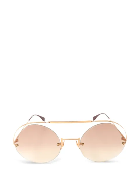 Fendi Pre-Owned geometric-frame sunglasses
