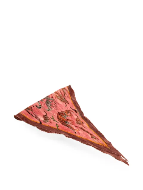 Hermès Pre-Owned pleated animal-print scarf