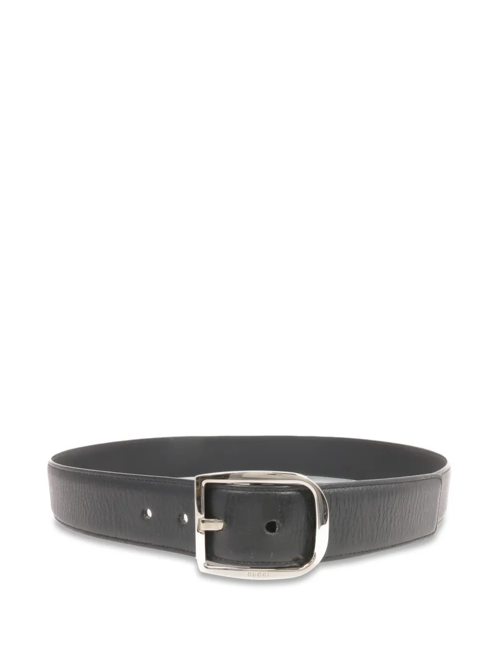 Gucci Pre-Owned Cintura in pelle con fibbia - Nero