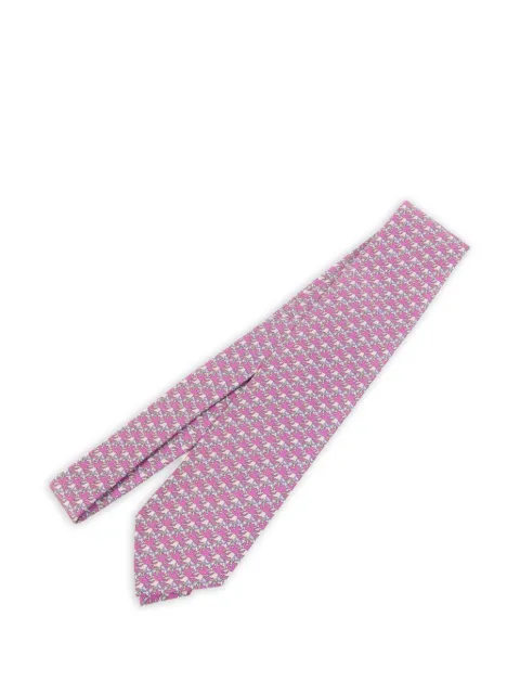 Hermès Pre-Owned horse-print silk tie