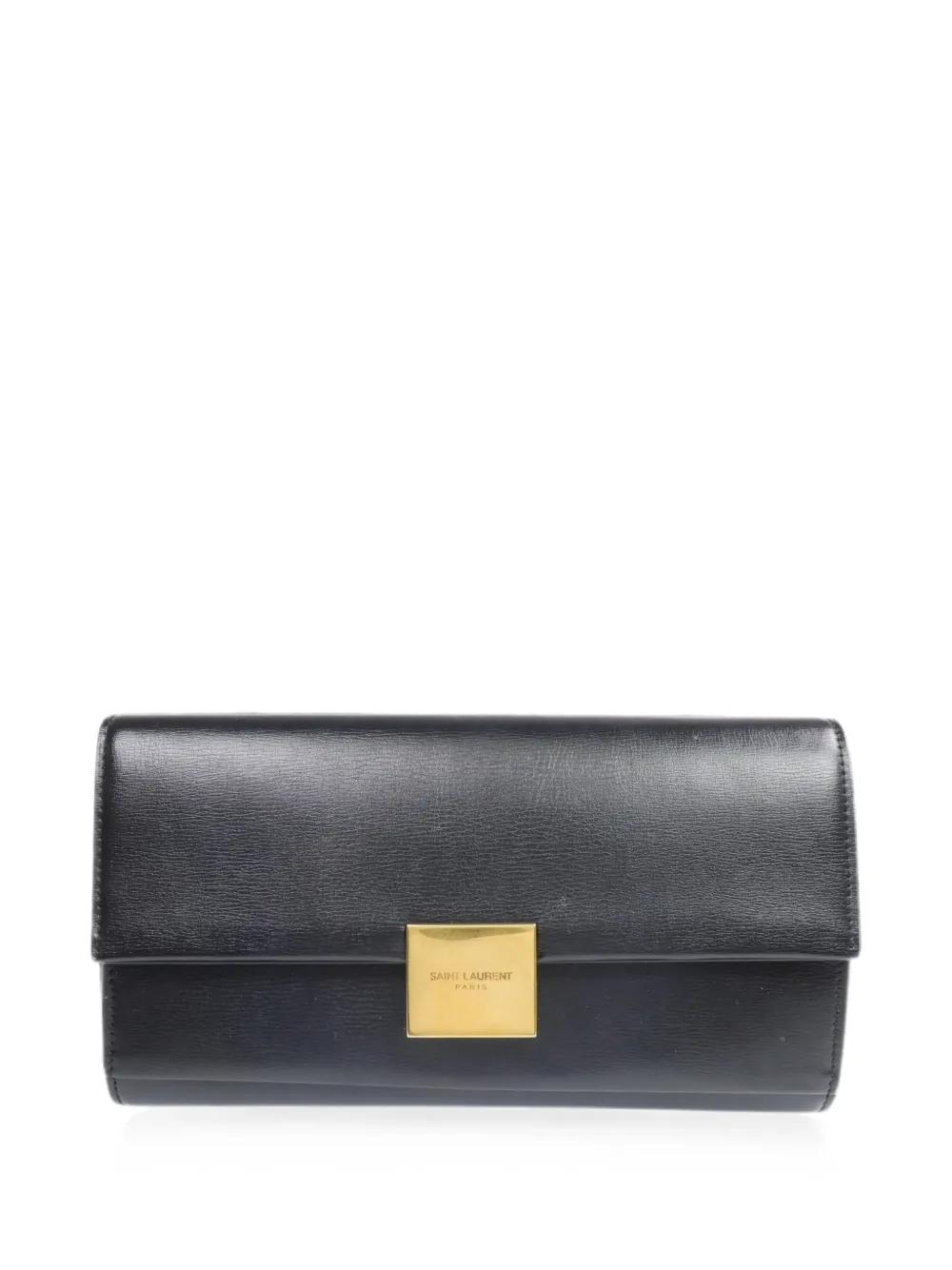Saint Laurent Pre-Owned Portafoglio con logo inciso - Nero