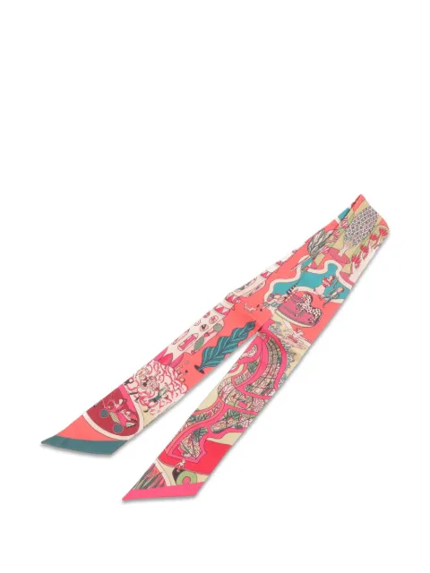 Hermès Pre-Owned Twilly graphic-print scarf