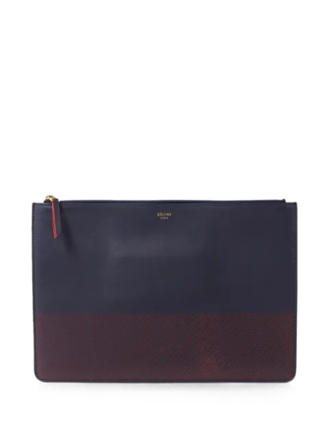 Celine Pre-Owned perforated-detail clutch bag
