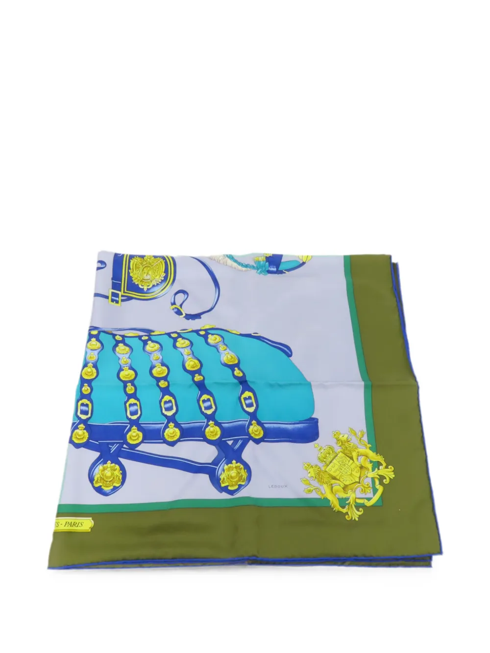 Hermès Pre-Owned graphic-pattern scarf - Blu